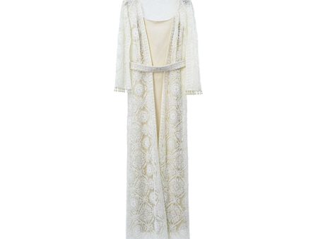 Velvety Couture Women s Cream Long  Dress Supply