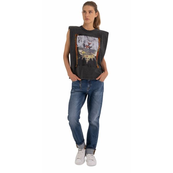 Replay Women s Dyed Heavy Jersey T-shirt For Cheap