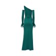 Zeena Zaki Women s Green Long Dress For Discount