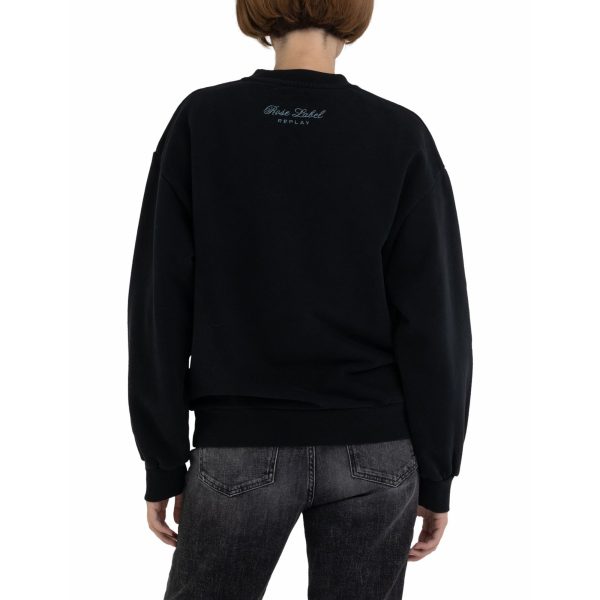 Replay Women s Oversized Sweatshirt with Print Discount