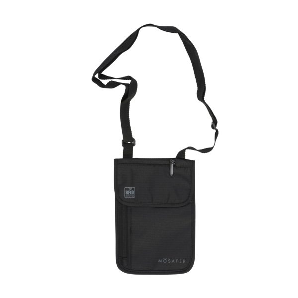 Mosafer Black Security Neck Rfid-Pouch on Sale