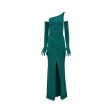 Zeena Zaki Women s Green Long Dress For Discount