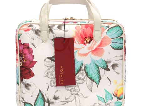 Mosafer Women s Seasonal Collection White Floral Toiletry Bag, Size:  29X24X13cm Online Sale