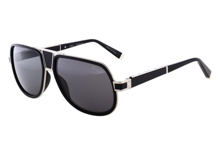 Zilli Men s Platinum & Black Sunglasses Shiny Discount