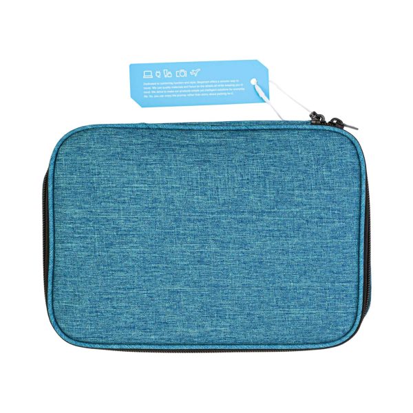 Mosafer Polyester Blue Electronics Organizer Bag, Size : 23.8X17X3.5cm Sale