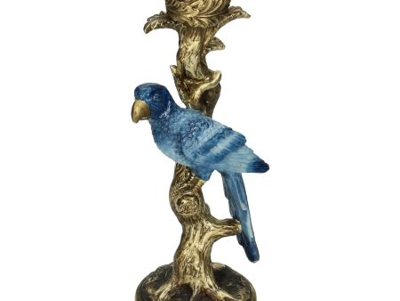 Kersten Candle Stick Bird Polynesian Blue, Size: 10.5x9x25.5 Cm Hot on Sale