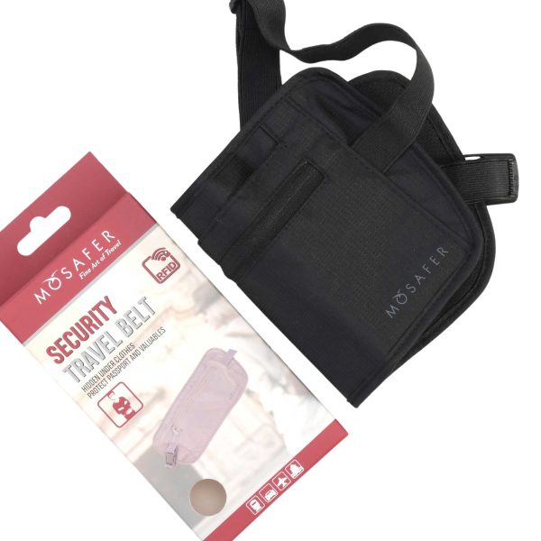 Mosafer Black Security Waist Rfid-Pouch Supply