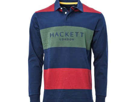 Hackett London Men s Slim Fit Navy Long Sleeve Polo Shirt For Sale