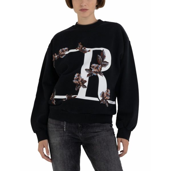 Replay Women s Oversized Sweatshirt with Print Discount