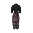 Sfizio Women s Black Multi-color Long Dress Online Hot Sale