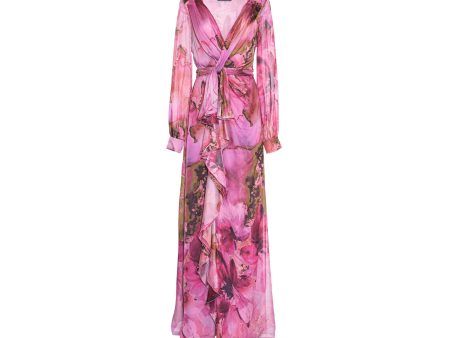 Alberta Ferretti Women s Long Fantasy Pink Dress Sale