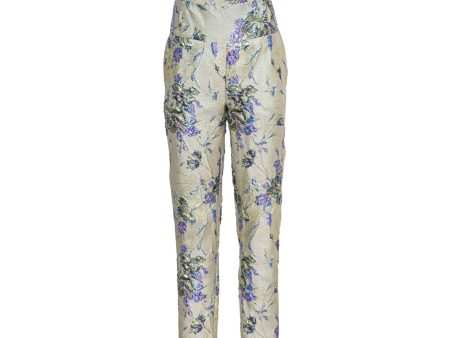 Barbara Rizzi Atelier Sara Brocade Purple Pant Hot on Sale