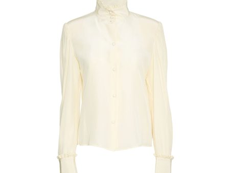 Barbara Rizzi Atelier Sara Ivory Long Sleeve Shirt Online Sale