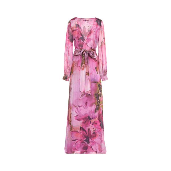 Alberta Ferretti Women s Long Fantasy Pink Dress Sale