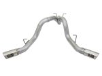 aFe ATLAS 4in DPF-Back Alum Steel Exhaust System w Dual Exit Polished Tip 2017 GM Duramax 6.6L (td) For Discount