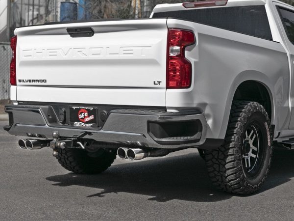 aFe Gemini XV 3in 304 SS Cat-Back Exhaust w  Cutout 19-21 GM Silverado Sierra 1500 V8- w  Black Tips For Sale