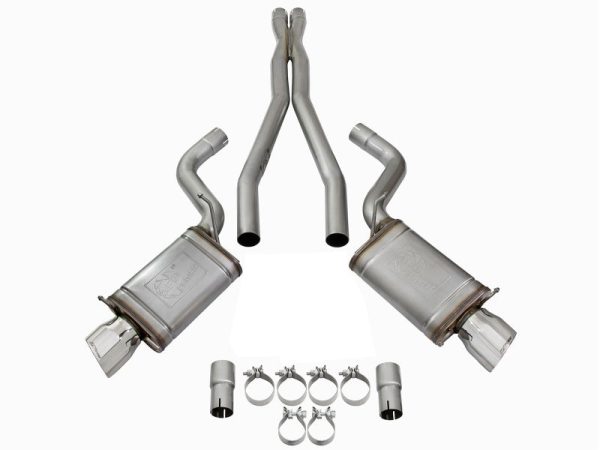 aFe Mach Force-Xp 3in CB Stainless Steel Dual Exhaust System w Polished Tips 09-15 Cadillac CTS-V Online now