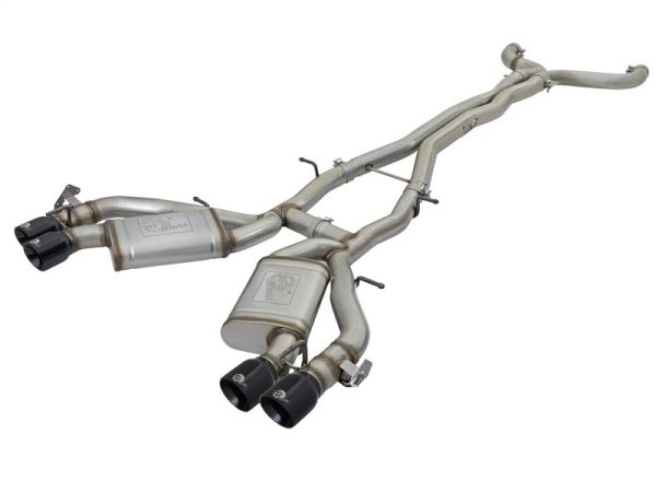 aFe MACHForce XP 3in 304 SS Cat-Back Dual Exhaust w  Black Tips 16-17 Chevy Camaro SS V8-6.2L For Sale