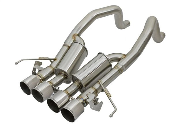 aFe MACHForce XP 3in-2 1 2in Axle Back 304SS Exhaust w  Polished Tips 15-17 Chevy Corvette Z06 For Sale