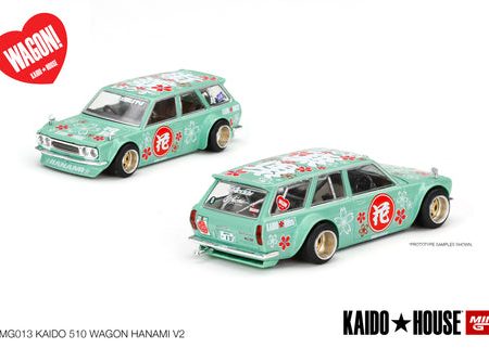 MINIGT 1:64 Kaido House Datsun 510 Wagon Hanami V1 Green Limited Discount