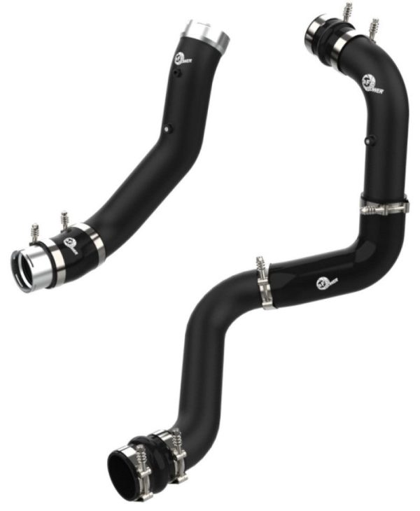 aFe BladeRunner Black 3in Aluminum Charge Pipe Kit 20-21 GM Diesel Trucks V8-6.6L (td) L5P For Cheap