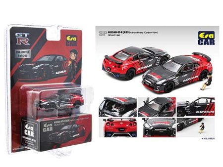 ERA Car 1:64 Nissan GT-R R35 ADVAN Yokohama Livery Carbon Fiber With Driver Limited 1,200 Cheap