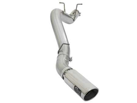 aFe ATLAS 5in DPF-Back Aluminized Steel Exhaust System w Polished Tips 2017 GM Duramax 6.6L (td) L5P Supply