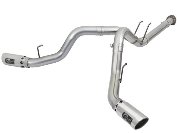 aFe ATLAS 4in DPF-Back Alum Steel Exhaust System w Polished Tip 2017 Ford Diesel Trucks V8-6.7L (td) Cheap