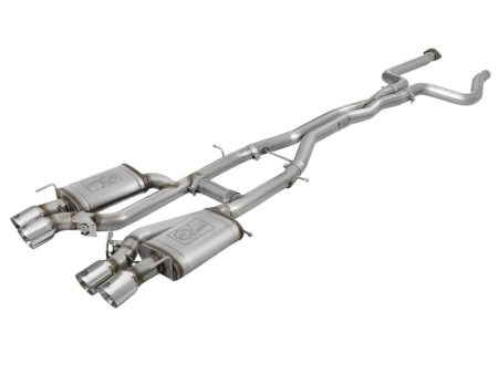 aFe MACHForce XP 3in 304 SS Cat-Back Dual Mode Exhaust w  Polished Tips 16-17 Cadillac ATS-V V6-3.6L Hot on Sale