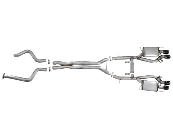 aFe MACHForce XP 3in 304SS Cat Back Exhaust s  Black Tips 16-17 Cadillac ATS-V V6-3.6L (tt) Online