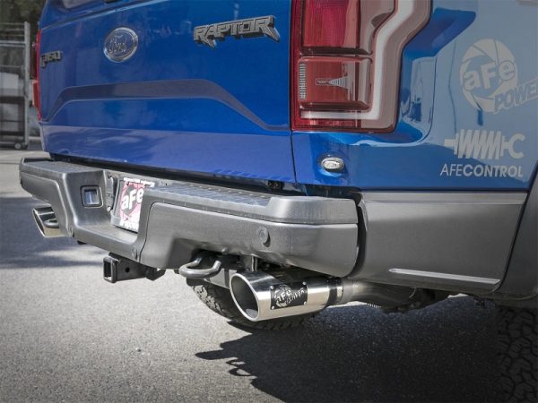 aFe MACHForce-XP 3in to 3-1 2in 304 SS Cat-Back Exhaust w Polished Tips 17-18 Ford F-150 Raptor 3.5L For Cheap