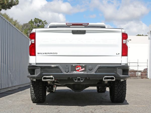 aFe Gemini XV 4in to Dual 3in 304 SS Cat-Back Exhaust w  Cutout 19-21 GM Silverado Sierra V8-6.2L Cheap