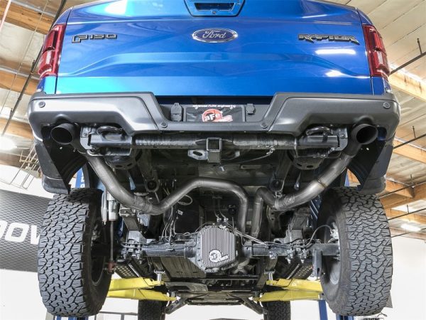 aFe MACH Force-Xp Cat-Back Exhaust w Dual Hi-Tuck Tips Black 17-18 Ford F-150 Raptor V6-3.5L (tt) Supply