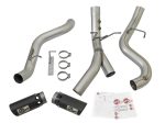 aFe ATLAS 4in DPF-Back Alum Steel Exhaust System w Dual Exit Black Tip 2017 GM Duramax 6.6L (td) Supply