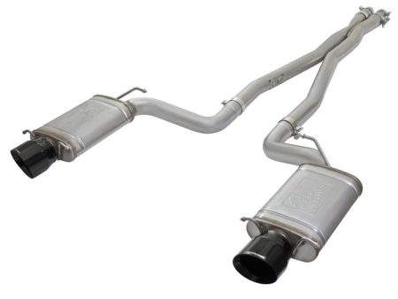 aFe Mach Force-Xp 3in CB Stainless Steel Dual Exhaust System w  Black Tips 09-15 Cadillac CTS-V Online now