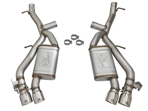 aFe MACHForce XP 3in 304 SS Axle-Back Dual Exhaust (NPP) w  Polished Tips 16-17 Camro SS V8-6.2L For Discount