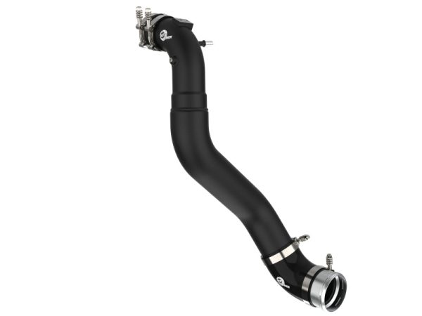 aFe 21+ Ford F-150 V6-3.5L (tt) BladeRunner 3in to 3.5in Aluminum Cold Charge Pipe Black Online Sale