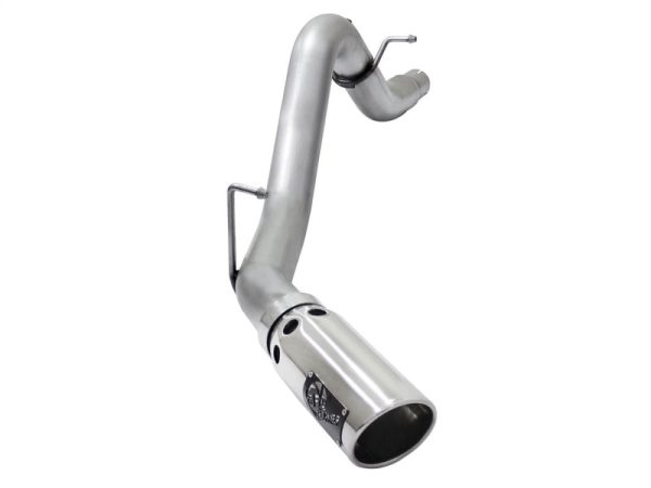 aFe LARGE BORE HD 3.5in DPF-Back Alum Exhaust w Polished Tip 2016 GM Colorado Canyon 2.8L (td) For Discount