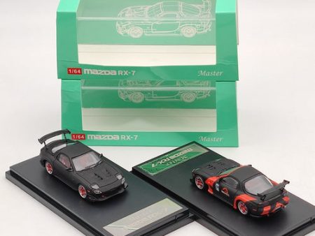 Master 1:64 Mazda RX-7 FD3S Amemiya Jurassic Sub-black Diecast Models For Cheap