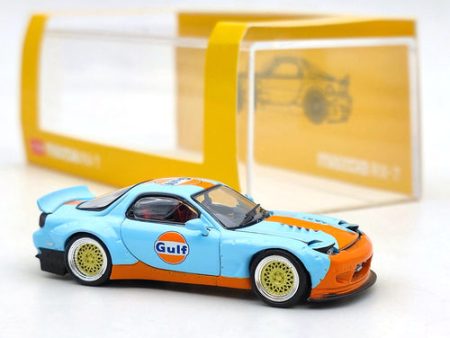 Master 1:64 Mazda RX-7 RX7 FD3S Gulf Diecast Models Toys Car Collection Gifts (Color:Gulf) For Cheap