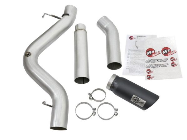 aFe Atlas Exhaust 5in DPF-Back Aluminized Steel w  Black Tips 16-17 GM Diesel Truck V8-6.6L (td) For Cheap