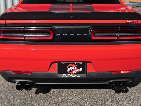 aFe MACH Force-Xp 2-1 2in 304 SS Cat-Back Exhaust 15-21 Dodge Challenger V6-3.6L - Quad Black Tip Discount