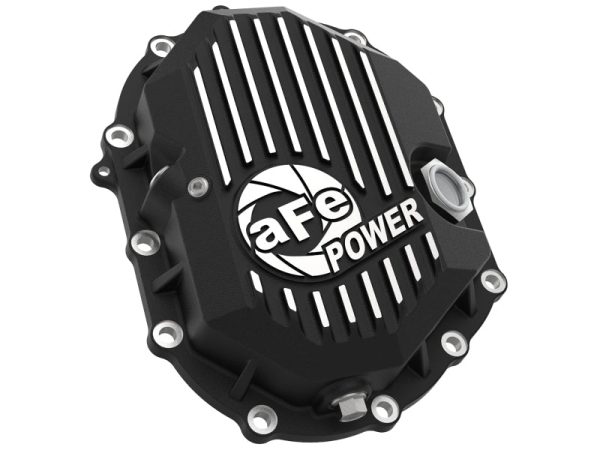 AFE Power 11-18 GM 2500-3500 AAM 9.25 Axle Front Diff Cover Black Machined w  2 Qts 75w90 Oil Cheap