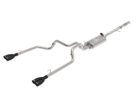 aFe Gemini XV 3in 304 SS Cat-Back Exhaust w  Cutout 19-21 GM Silverado Sierra 1500 V8- w  Black Tips For Discount