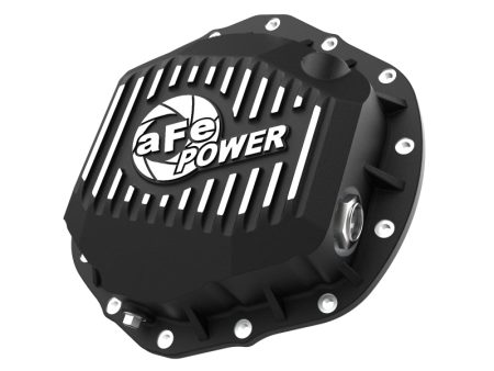 aFe 2020 Chevrolet Silverado 2500 HD  Rear Differential Cover Black ; Pro Series w  Machined Fins Online Sale