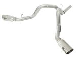 aFe MACHForce XP Exhaust Aluminized Dual Split DPF Back 11-15 GM Diesel Truck V8-6.6L (td) (pol tip) on Sale