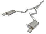 aFe MACHForce XP Exhausts Cat-Back SS-304 EXH w  Polished Tips 15-16 Ford Mustang EcoBoost 2.3L (t) Online Sale