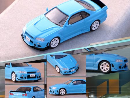 Inno64 1:64 Nissan Skyline GTT R34 Baby Blue Online Sale