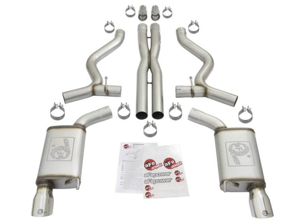 aFe MACHForce XP 3in 304 SS Cat-Back Exhausts w  Polished Tips 15-17 Ford Mustang GT V8-5.0L V6-3.7L Supply