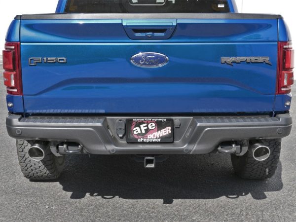 aFe MACHForce-XP 3in to 3-1 2in 304 SS Cat-Back Exhaust w Polished Tips 17-18 Ford F-150 Raptor 3.5L For Cheap